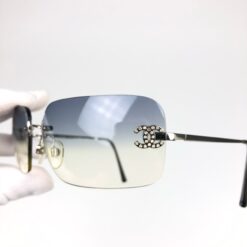 Alternative view of CHANEL BLUE GRADIENT RIMLESS SUNGLASSES