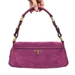 PRADA SUEDE SHOULDER BAG