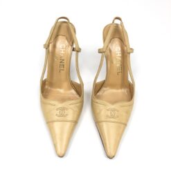 Alternative view of CHANEL LOGO SLING-BACK MULE HEELS