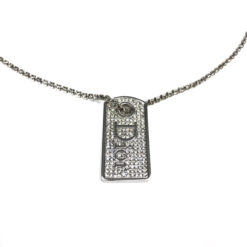 CHRISTIAN DIOR JEWELLED TAG NECKLACE