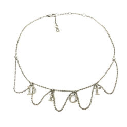 CHRISTIAN DIOR JEWELLED SPELL-OUT NECKLACE