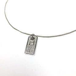Alternative view of CHRISTIAN DIOR DIAMANTÉ TAG NECKLACE