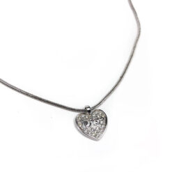 CHRISTIAN DIOR JEWELLED HEART NECKLACE