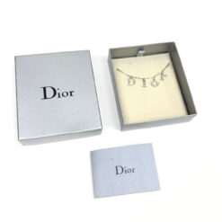 Alternative view of CHRISTIAN DIOR JEWELLED SPELL-OUT NECKLACE