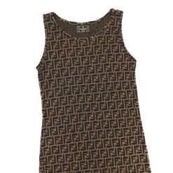 Alternative view of FENDI ZUCCA MAXI DRESS