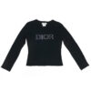 CHRISTIAN DIOR DIAMANTÉ SPELL-OUT LONG SLEEVE