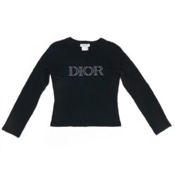 CHRISTIAN DIOR DIAMANTÉ SPELL-OUT LONG SLEEVE