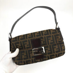 Alternative view of FENDI ZUCCA BAGUETTE SHOULDER BAG