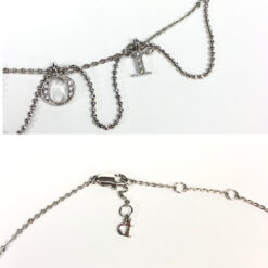 Alternative view of CHRISTIAN DIOR JEWELLED SPELL-OUT NECKLACE