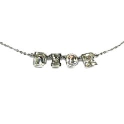 CHRISTIAN DIOR JEWELLED SPELL-OUT NECKLACE