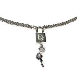 CHRISTIAN DIOR PADLOCK & KEY NECKLACE