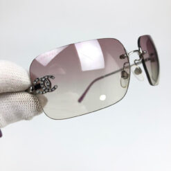 Alternative view of CHANEL PINK GRADIENT RIMLESS SUNGLASSES