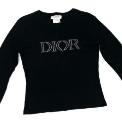 Alternative view of CHRISTIAN DIOR DIAMANTÉ SPELL-OUT LONG SLEEVE