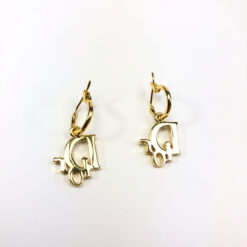 Alternative view of CHRISTIAN DIOR MONOGRAM JEWELLED HOOP EARRRINGS