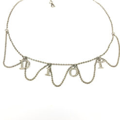 Alternative view of CHRISTIAN DIOR JEWELLED SPELL-OUT NECKLACE