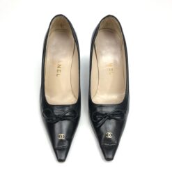 Alternative view of CHANEL LOGO BOW HEELS-  UK 3 / US 5 / EU 36