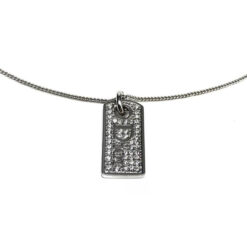 CHRISTIAN DIOR DIAMANTÉ TAG NECKLACE
