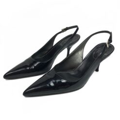 PRADA SLING-BACK LEATHER HEELS -  UK 3.5 / US 5.5 / EU 36.5