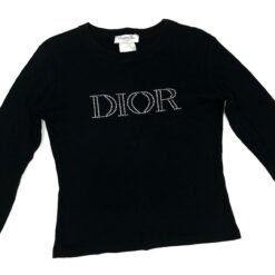 Alternative view of CHRISTIAN DIOR DIAMANTÉ SPELL-OUT LONG SLEEVE TOP