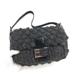 Alternative view of FENDI CASHMERE WOOL BAGUETTE SHOULDER BAG