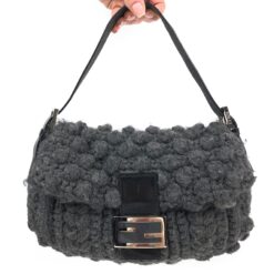 FENDI CASHMERE WOOL BAGUETTE SHOULDER BAG