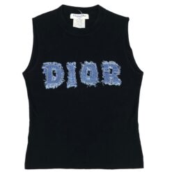 CHRISTIAN DIOR DENIM PRINT TOP