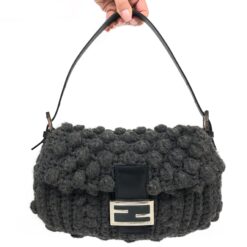 FENDI CASHMERE WOOL BAGUETTE SHOULDER BAG