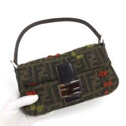 Alternative view of FENDI CASHMERE WOOL BAGUETTE SHOULDER BAG