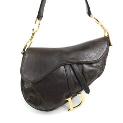 Alternative view of CHRISTIAN DIOR BROWN LEATHER SADDLE BAG