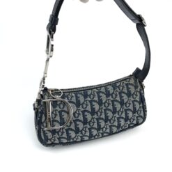 Alternative view of CHRISTIAN DIOR MONOGRAM SHOULDER BAG WITH SILVER DETAILING