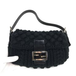 Alternative view of FENDI CASHMERE WOOL BAGUETTE SHOULDER BAG