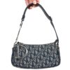 CHRISTIAN DIOR MONOGRAM SHOULDER BAG WITH SILVER DETAILING