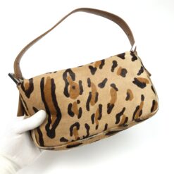 Alternative view of FENDI LEOPARD CALF HAIR BAGUETTE SHOULDER BAG