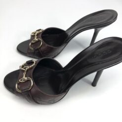 Alternative view of GUCCI MONOGRAM HORSEBIT HEELS -  UK 4.5 / US 6.5 / EU 37.5
